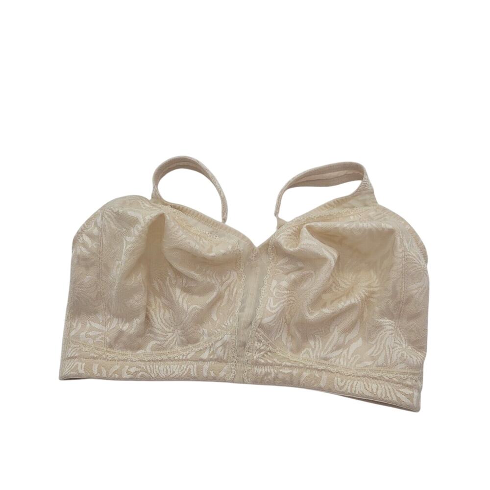 Deyllo Ivory Full Coverage Non-Padded Wire Free‎ T-Shirt Bra Size 40G